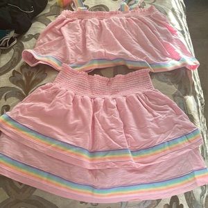 Stephanie Gottlieb X Pitusa 2 piece set. Skirt and cropped top with ties